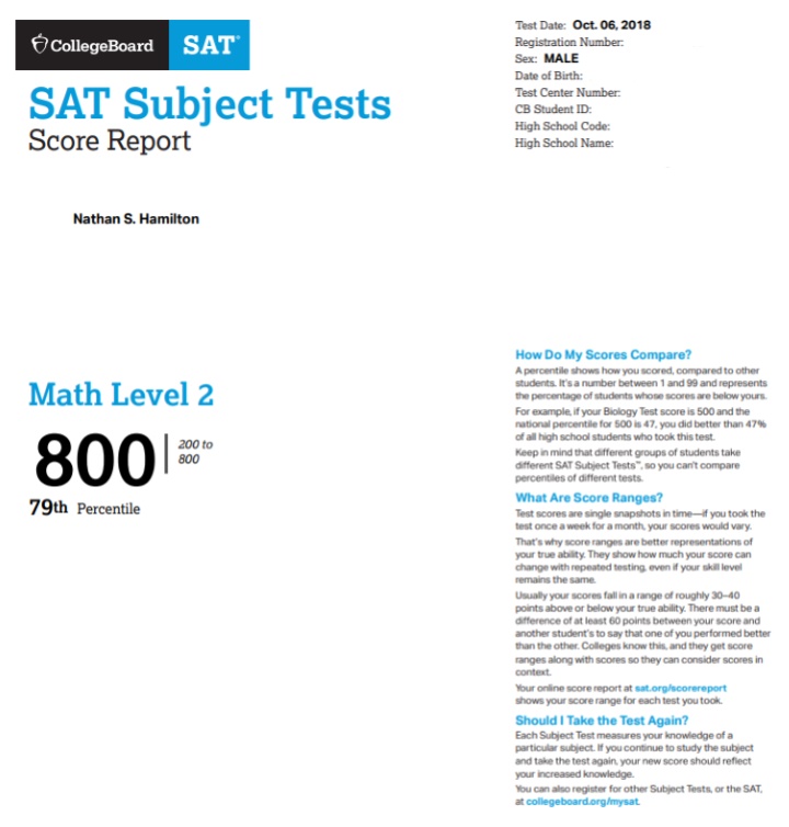 800 SAT Math Level 2